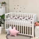 Protectie laterala patut bebe grafit-roz (1)
